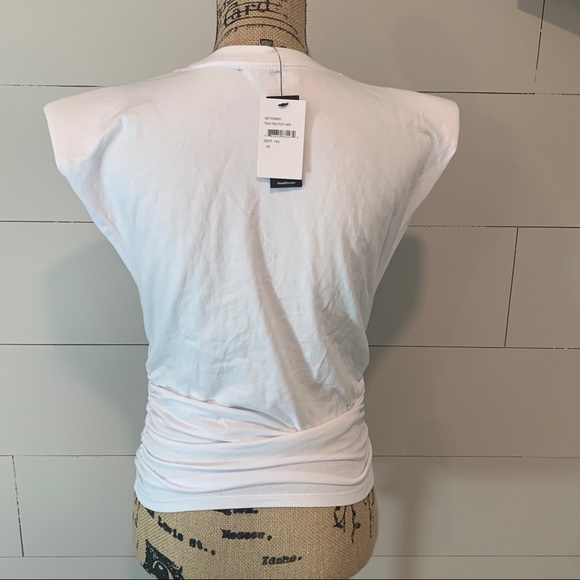 AFRM Palm Tree Post Card Graphic Ruched T Shirt XS - Picture 3 of 6